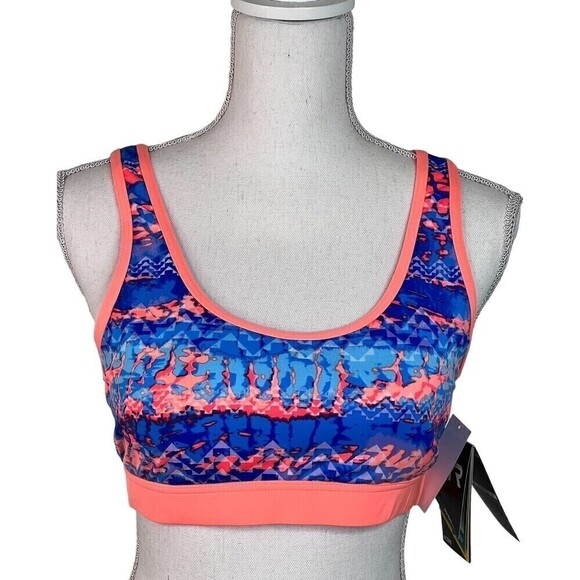 NWT TYR Coral Blue Active Wear Razor Back Workout Bra Swim Top Size L 10/12 - Picture 11 of 11